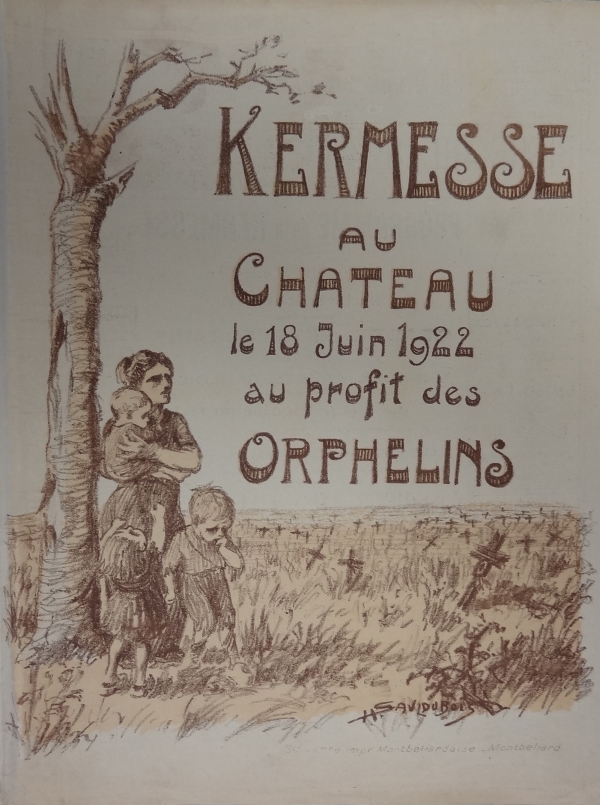 Kermesse au chteau de Montbliard pour les orphelins de la guerre 14-18: le 18 juin 1922